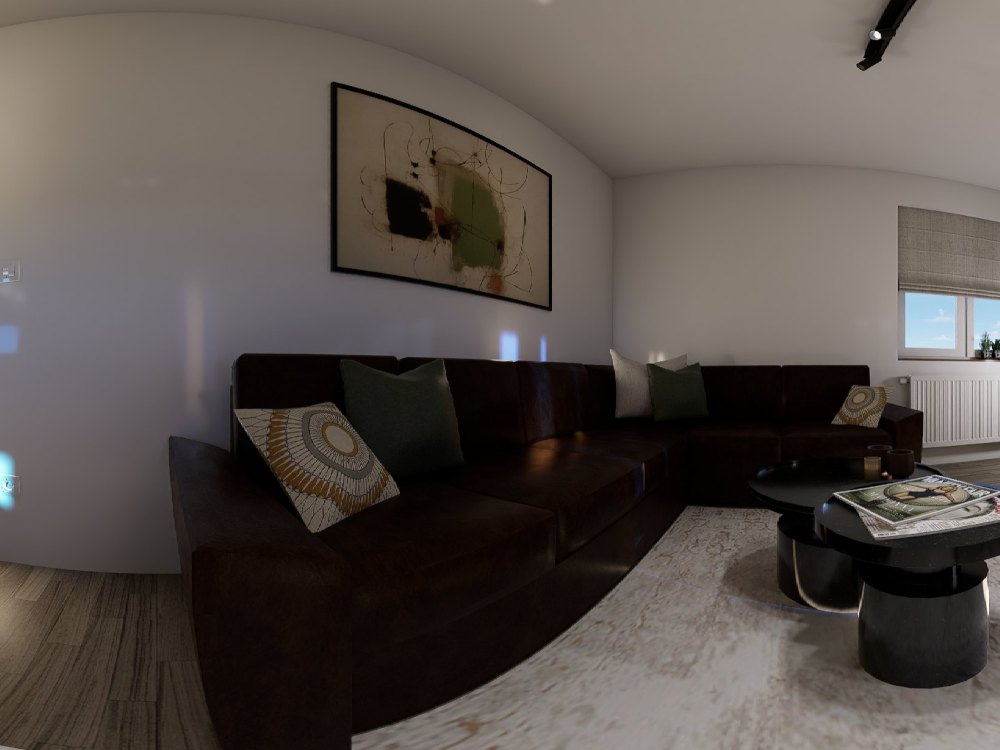 Moderni apartman 360° — dnevni boravak iz virtuelne ture